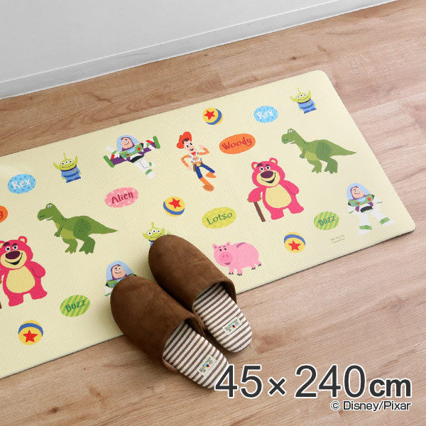 Dショッピング キッチンマット 45 240cm 拭ける Pvcキッチンマット Toystory トイ ストーリー キッチン マット 240cm Pvcマット 洗濯不要 お手入れ簡単 台所マット クッションマット 廊下 240 おしゃれ ディズニー キャラクター カテゴリ キッチンマットの販売