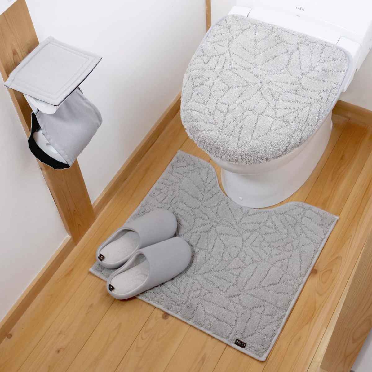 ニトリ トイレ 便座蓋カバー グレー - バス・洗面所用品