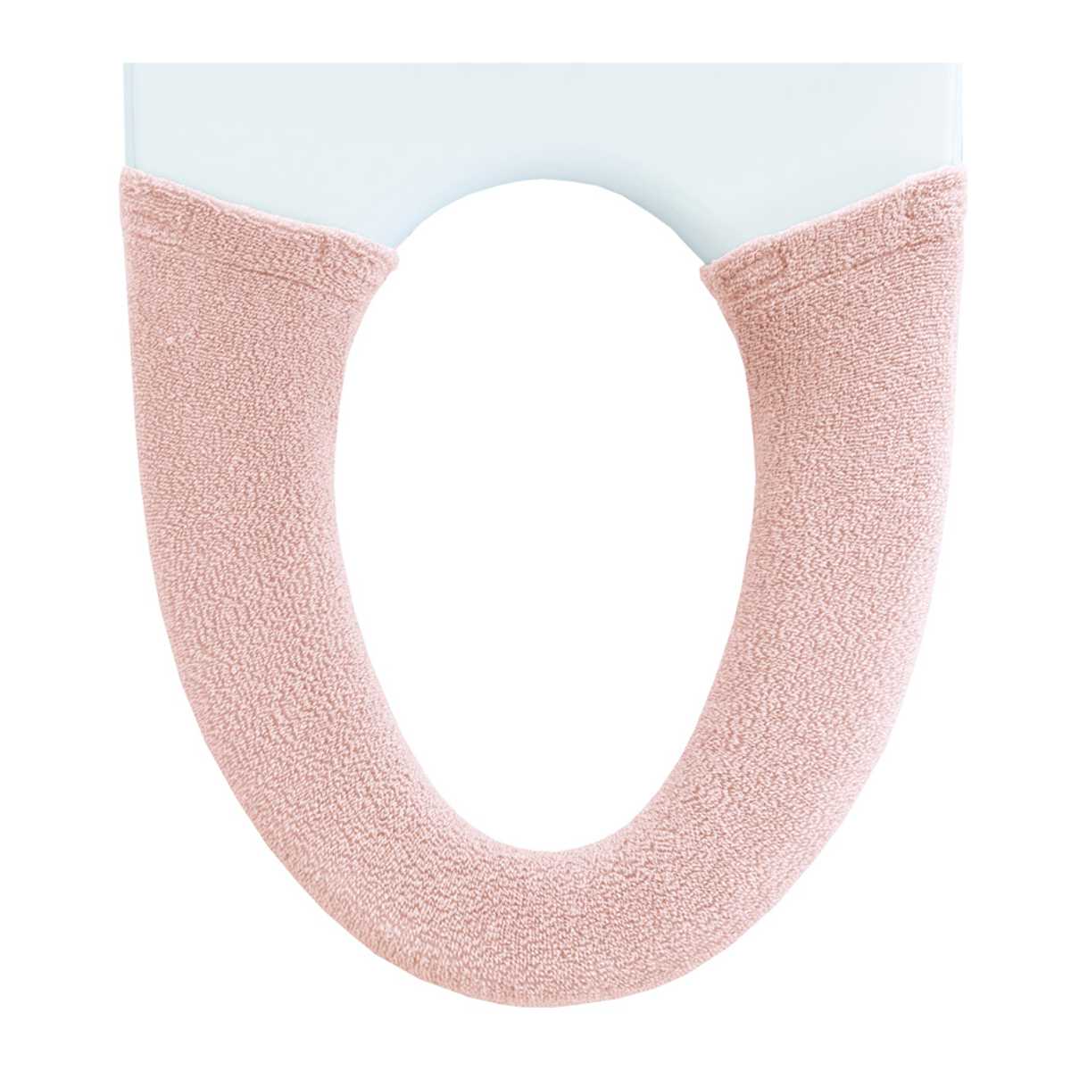 便座カバー コクーン 洗浄便座カバー ( 便座 カバー トイレカバー トイレ用品 洗浄暖房型用 洗濯OK 伸縮 トイレタリー 洗浄暖房型便座専用 丸洗い 無地 着脱簡単 ピンク ブルー グリーン ベージュ ブラウン グレー ) 【ピンク】 ピンク