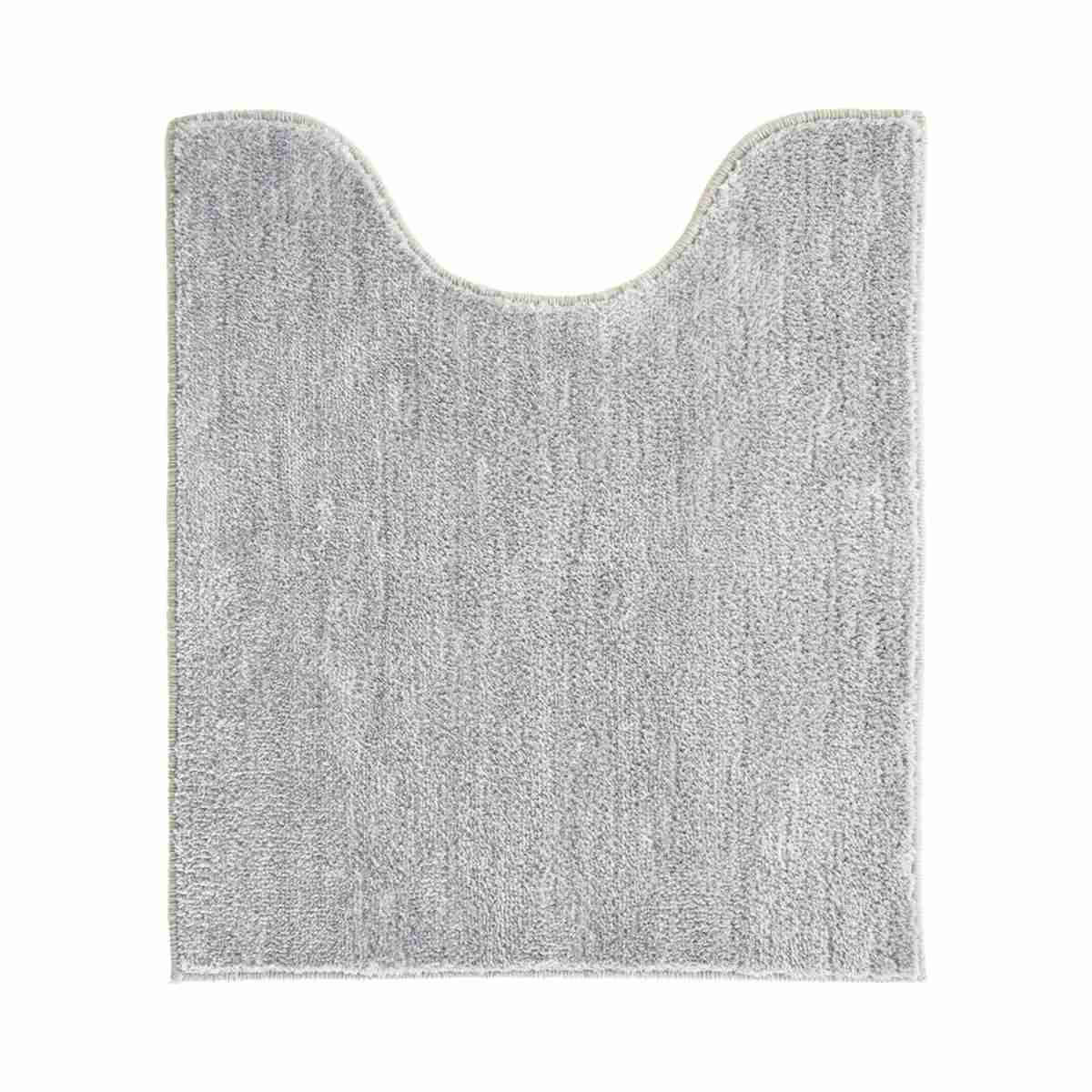 トイレマット コクーン 約70×60cm ロングトイレマット ( トイレ マット 足元マット ロング すべり止め 洗濯可 トイレタリー 滑り止め 丸洗い 70×60 無地 ピンク ブルー グリーン ベージュ ブラウン グレー ) 【グレー】 グレー