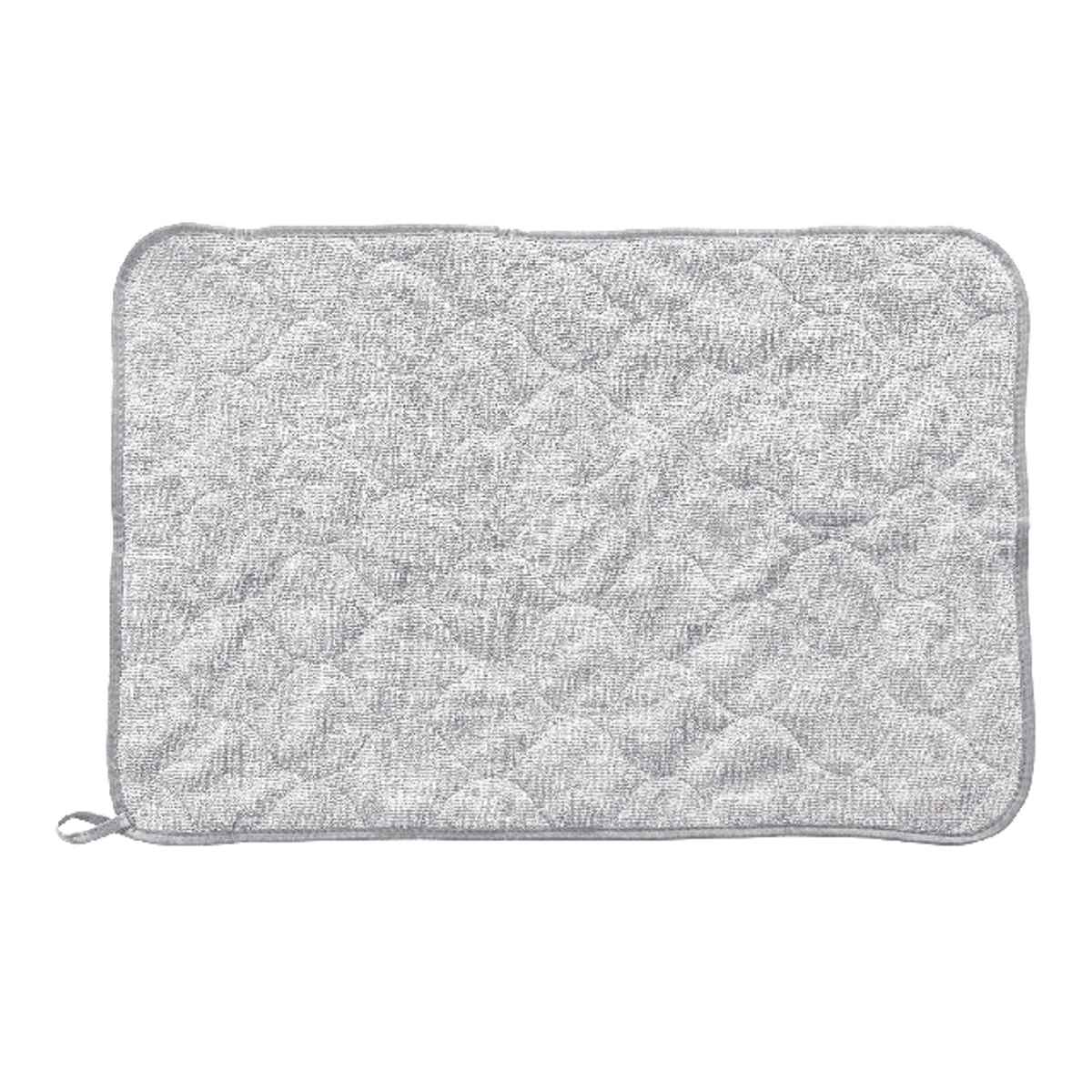 バスマット 足ふきマット 40×60cm マイクロファイバー ( お風呂マット 足拭きマット 洗える 吸水 速乾 タオル地 ループ付き 浴室マット 40×60 薄手 バスグッズ 洗濯OK マクロファイバー素材 ピンク ブルー ブラウン グレー ) 【ブラウン】 ブラウン