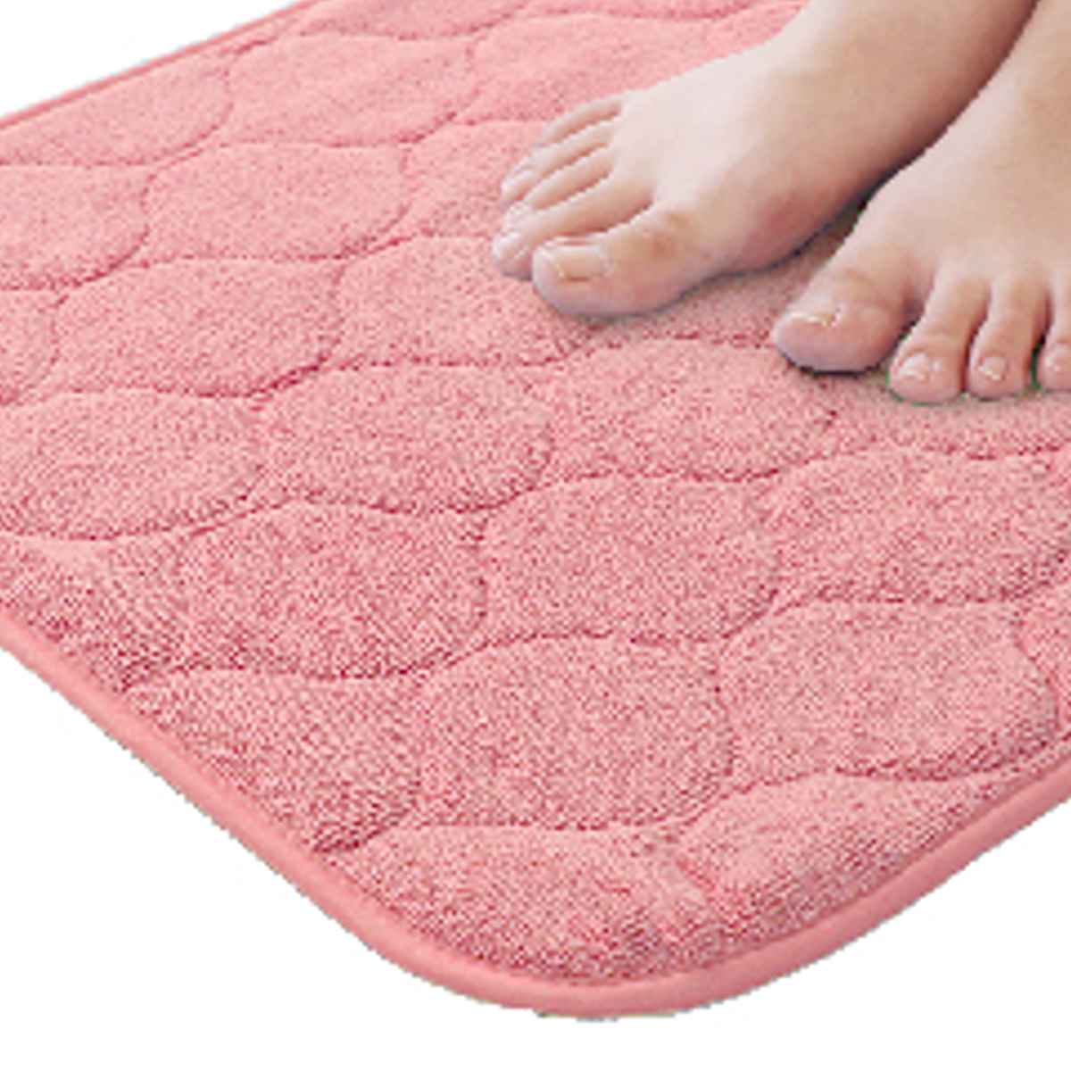 バスマット 足ふきマット 40×60cm マイクロファイバー ( お風呂マット 足拭きマット 洗える 吸水 速乾 タオル地 ループ付き 浴室マット 40×60 薄手 バスグッズ 洗濯OK マクロファイバー素材 ピンク ブルー ブラウン グレー ) 【ブラウン】 ブラウン