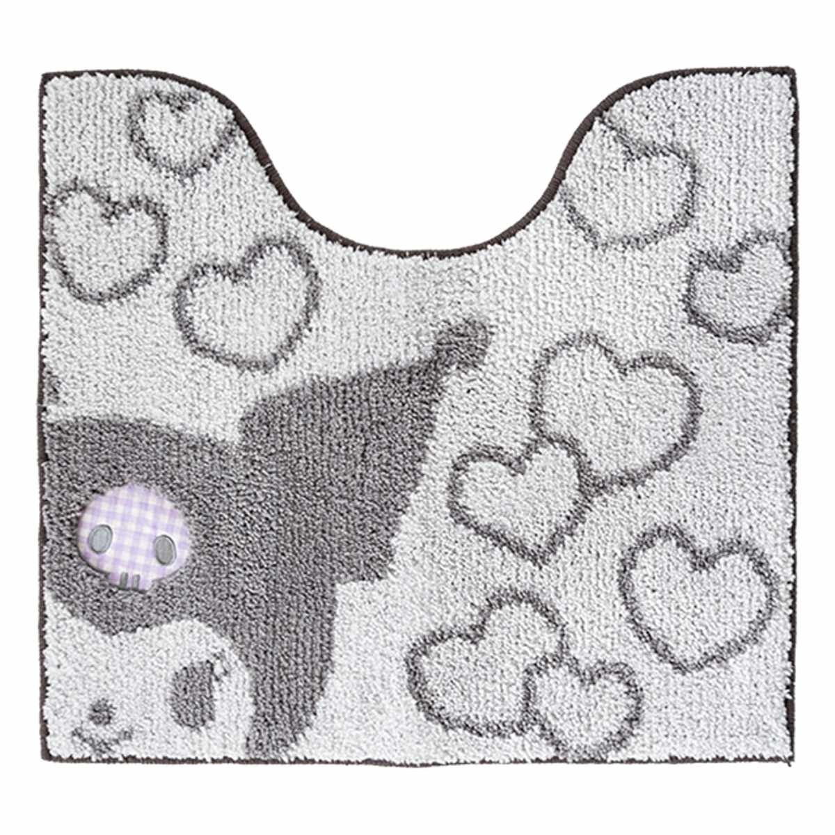 トイレマット サンリオキャラクターズ シュシュ キティ クロミ 約55×60cm ( トイレ マット 足元マット サンリオ 滑り止め 洗濯OK トイレタリー すべり止め 丸洗い 55×60 キャラクター キティちゃん クロミちゃん ) 【キティ】 キティ