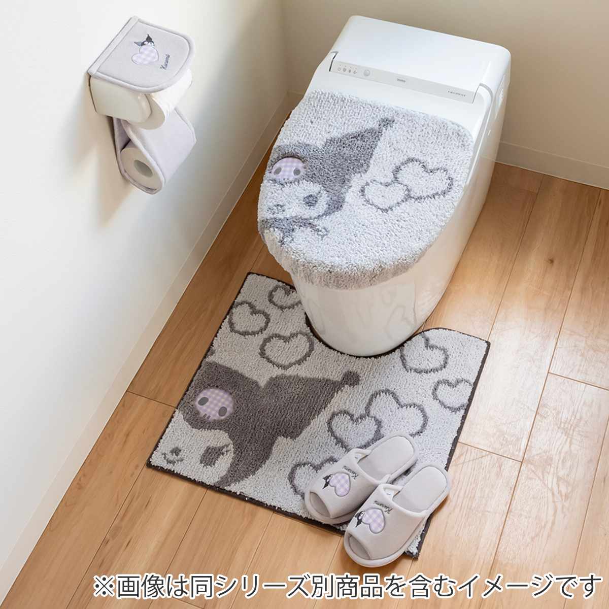 ペーパーホルダーカバー サンリオキャラクターズ シュシュ キティ クロミ ( トイレットペーパーカバー サンリオ ペーパーホルダー 洗濯OK ファブリック 予備 トイレタリー 取付簡単 洗える キャラクター キティちゃん クロミちゃん ) 【キティ】 キティ
