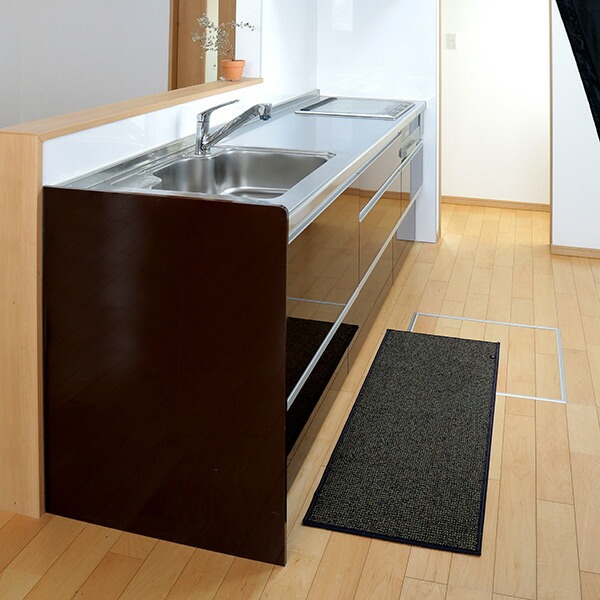 キッチンマット 45×120cm PLYS ( キッチン マット 120cm キッチンラグ カーペット ラグ 台所マット 長方形 インテリアマット 洗える 滑り止め おしゃれ ウォッシャブル オールシーズン ) 【イエロー】 イエロー