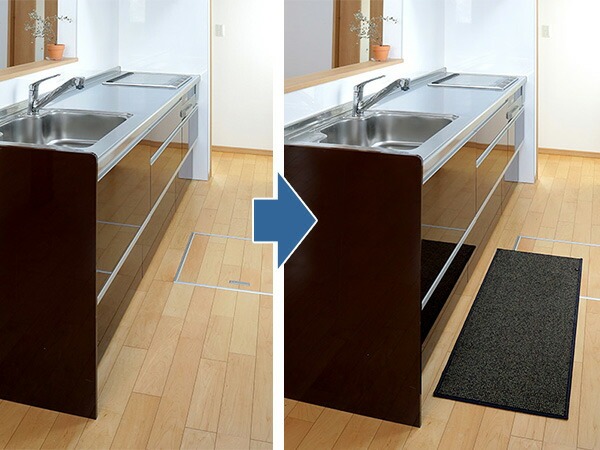 キッチンマット 45×120cm PLYS ( キッチン マット 120cm キッチンラグ カーペット ラグ 台所マット 長方形 インテリアマット 洗える 滑り止め おしゃれ ウォッシャブル オールシーズン ) 【イエロー】 イエロー