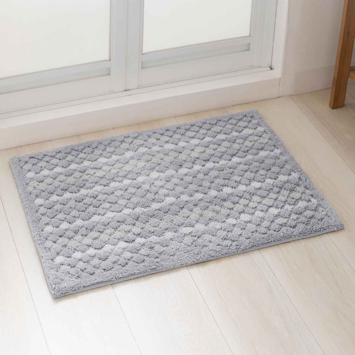 バスマット 乾度良好 抗カビプラス 50×70cm ( お風呂マット 足拭きマット すべり止め お風呂 バスグッズ 防カビ 浴室マット 50×70 玄関マット 吸水 抗菌 防臭 洗濯OK ) 【ピンク】 ピンク