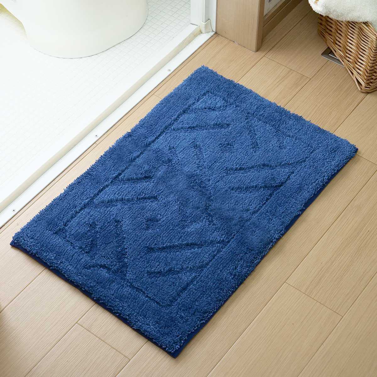 バスマット 乾度良好 リッカ 36×55cm 速乾 ( お風呂マット 足拭きマット お風呂 バスグッズ 浴室マット 玄関マット 吸水 抗菌 防臭 洗濯OK シンプル ) 【ベージュ】 ベージュ