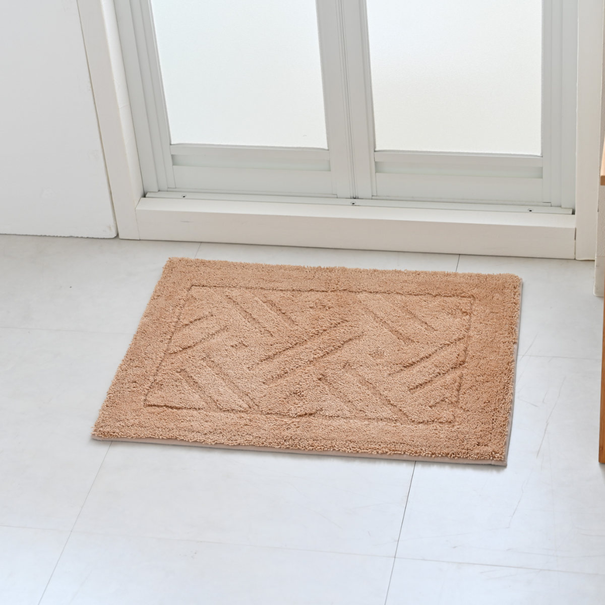 バスマット 乾度良好 リッカ 45×60cm 速乾 ( お風呂マット 足拭きマット お風呂 バスグッズ 浴室マット 玄関マット 吸水 抗菌 防臭 洗濯OK シンプル ) 【ネイビー】 ネイビー