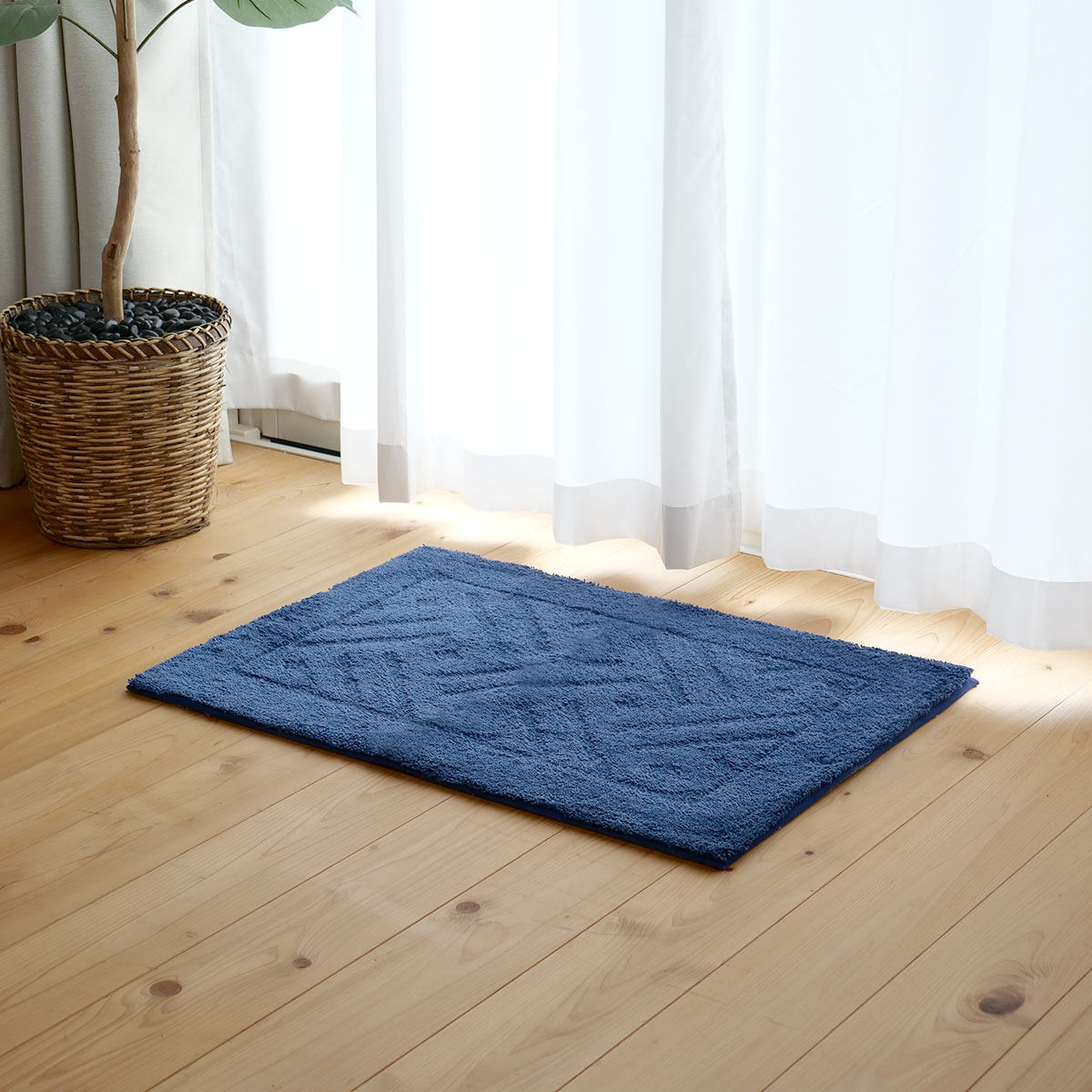 バスマット 乾度良好 リッカ 50×70cm 大判 速乾 ( お風呂マット 足拭きマット お風呂 バスグッズ 浴室マット 玄関マット 吸水 抗菌 防臭 洗濯OK シンプル ) 【ベージュ】 ベージュ