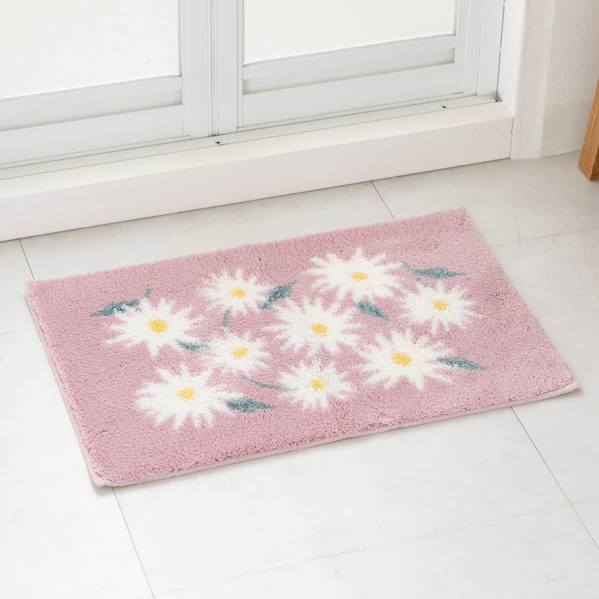 バスマット 乾度良好 36×55cm 速乾 ( お風呂マット 足拭きマット 吸水 抗菌 防臭 お風呂 バスグッズ 洗濯OK 滑り止め マット 36×55 浴室マット 玄関マット ピュアデイジー フォレスト ) 【フォレスト】 フォレスト