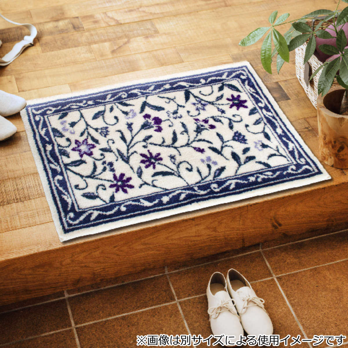 玄関マット 洗える コーナー吸着 60×110 cm 室内 ( 滑り止め ズレにくい 玄関 屋内 日本製 マット エントランスマット 室内用玄関マット 洗面所 脱衣所 室内用 長方形 おしゃれ ナチュラル 抗菌 防臭 すべり止め ノンスリップ ) 【ギャベ】 ギャベ