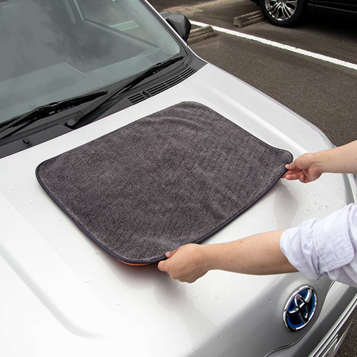 洗車用クロス マッハクロス 洗車クロス 35×50cm ( 洗車タオル 洗車 タオル 布巾 ふきん ぞうきん ダスター 掃除 車用品 車内 洗車用品 車 窓 拭き上げ 吸水力 ガラス 窓拭き 車内清掃 ダッシュボード カーシート カーナビ ホコリ ) 【グレー】 グレー