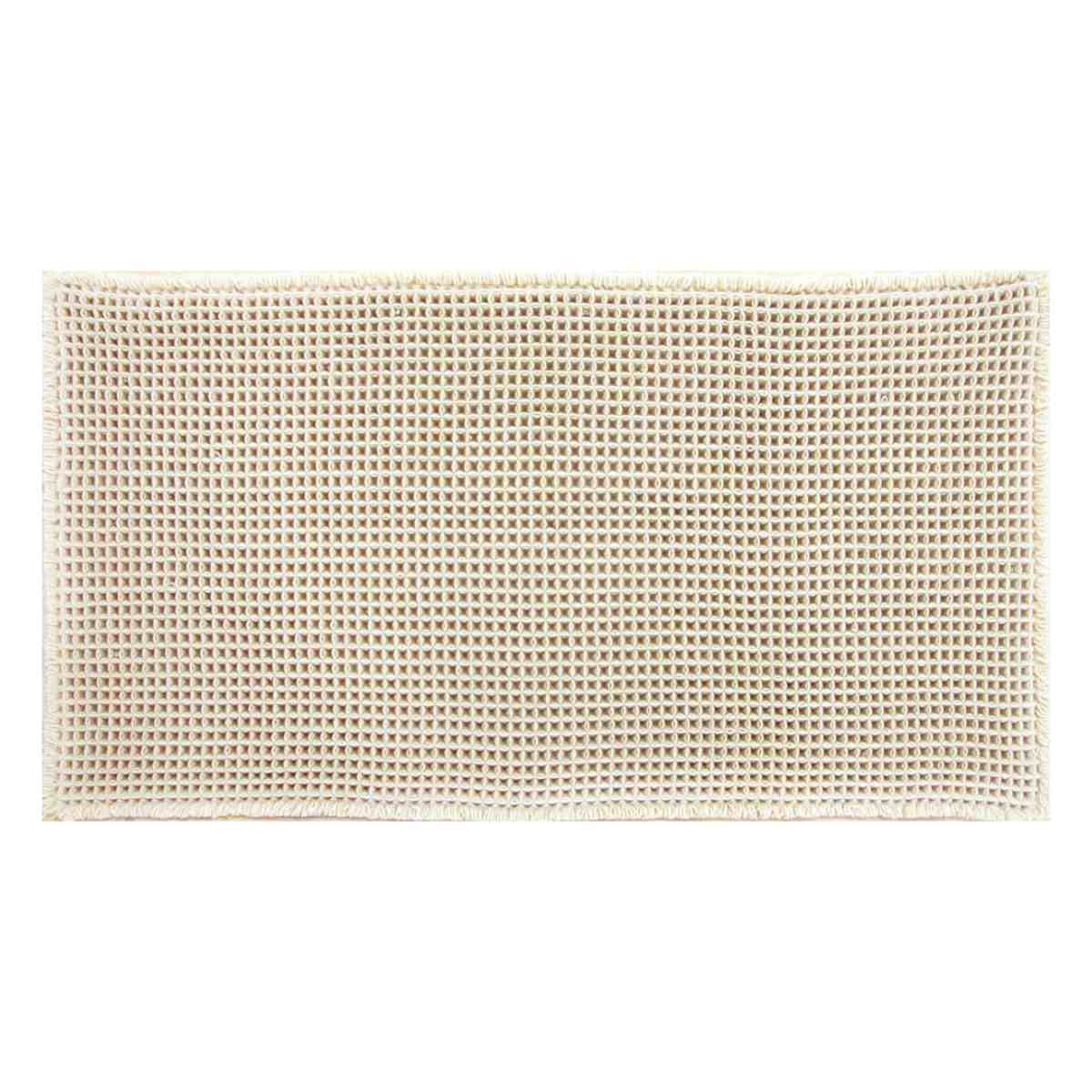 サウナマット サウナ用 ワッフル織りマット 60×110cm ( サウナ マット 風呂 サウナグッズ ワッフル 洗える ロング ゆったり 入浴グッズ 軽量 持ち運び 60×110 丸洗い ふわふわ ベージュ )