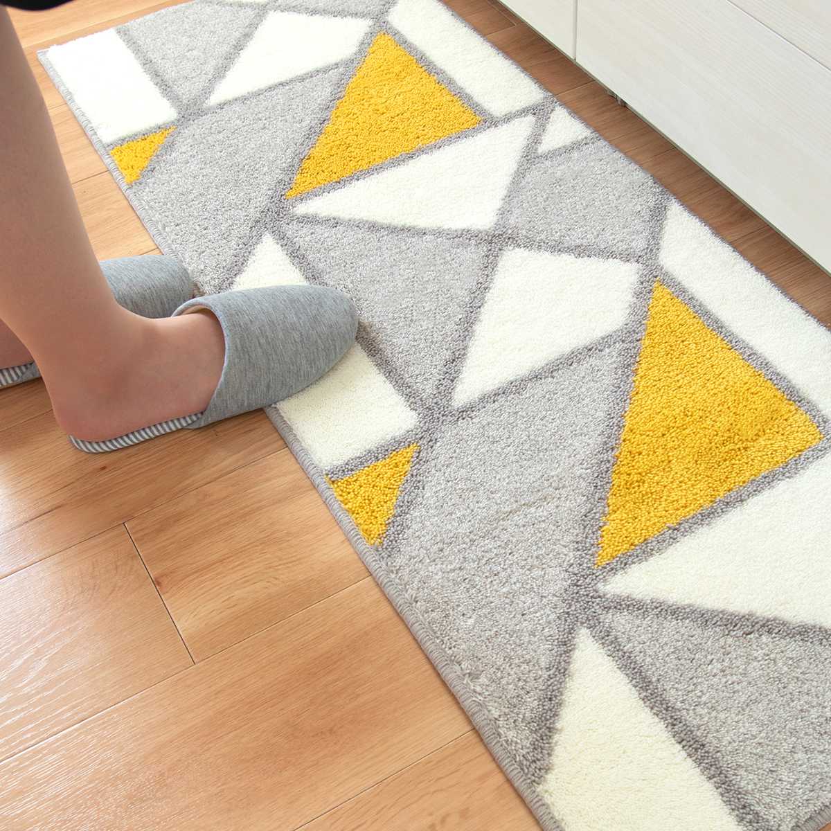 キッチンマット アクシス 45×240cm 幾何学模様 ( 45cm 240cm 洗える 台所マット キッチン マット キッチン用マット キッチンラグ カーペット 滑り止め 長方形 汚れ防止 キッチン床 おしゃれ かわいい 北欧 )