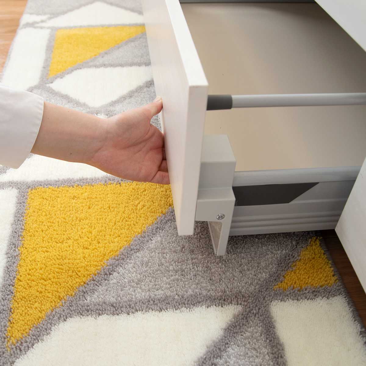 キッチンマット アクシス 45×240cm 幾何学模様 ( 45cm 240cm 洗える 台所マット キッチン マット キッチン用マット キッチンラグ カーペット 滑り止め 長方形 汚れ防止 キッチン床 おしゃれ かわいい 北欧 )