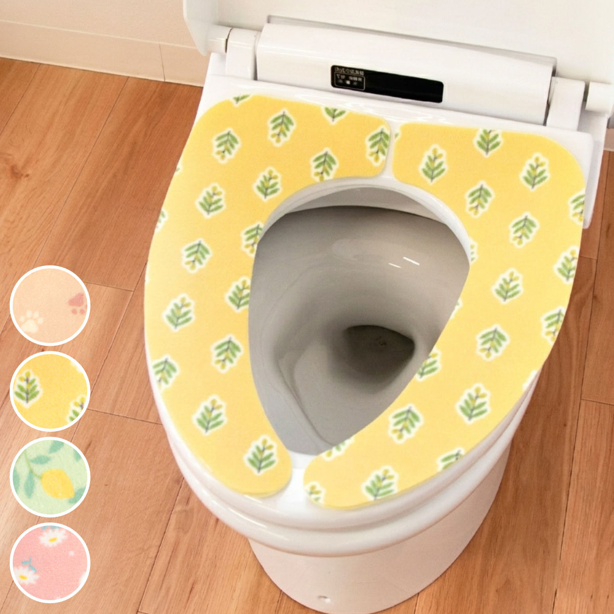 便座シート 短毛フリース プリント 貼っぴぃデイズ （ 便座クッション 便座カバー 便座 シート 兼用シート 洗える 丸洗い 貼るだけ シンプル おしゃれ U型 O型 洗浄暖房型 トイレタリー トイレ用品 トイレグッズ ） 【ドッグ】