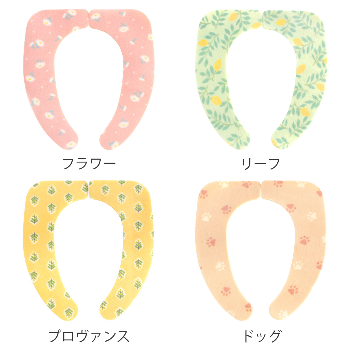 便座シート 短毛フリース プリント 貼っぴぃデイズ ( 便座クッション 便座カバー 便座 シート 兼用シート 洗える 丸洗い 貼るだけ シンプル おしゃれ U型 O型 洗浄暖房型 トイレタリー トイレ用品 トイレグッズ ) 【ドッグ】 ドッグ