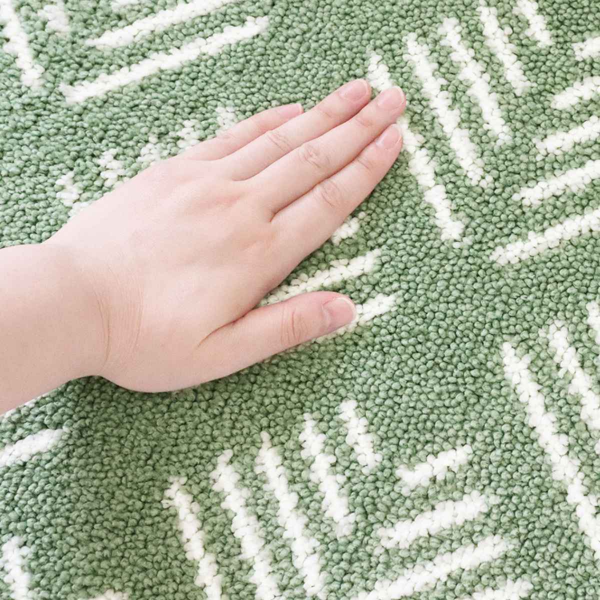 トイレマット ロング 耳長 105×70cm ナチュラル ( トイレ マット 滑り止め 足元マット ラグ トイレグッズ トイレタリー すべり止め 北欧 ) 【ブルー】 ブルー