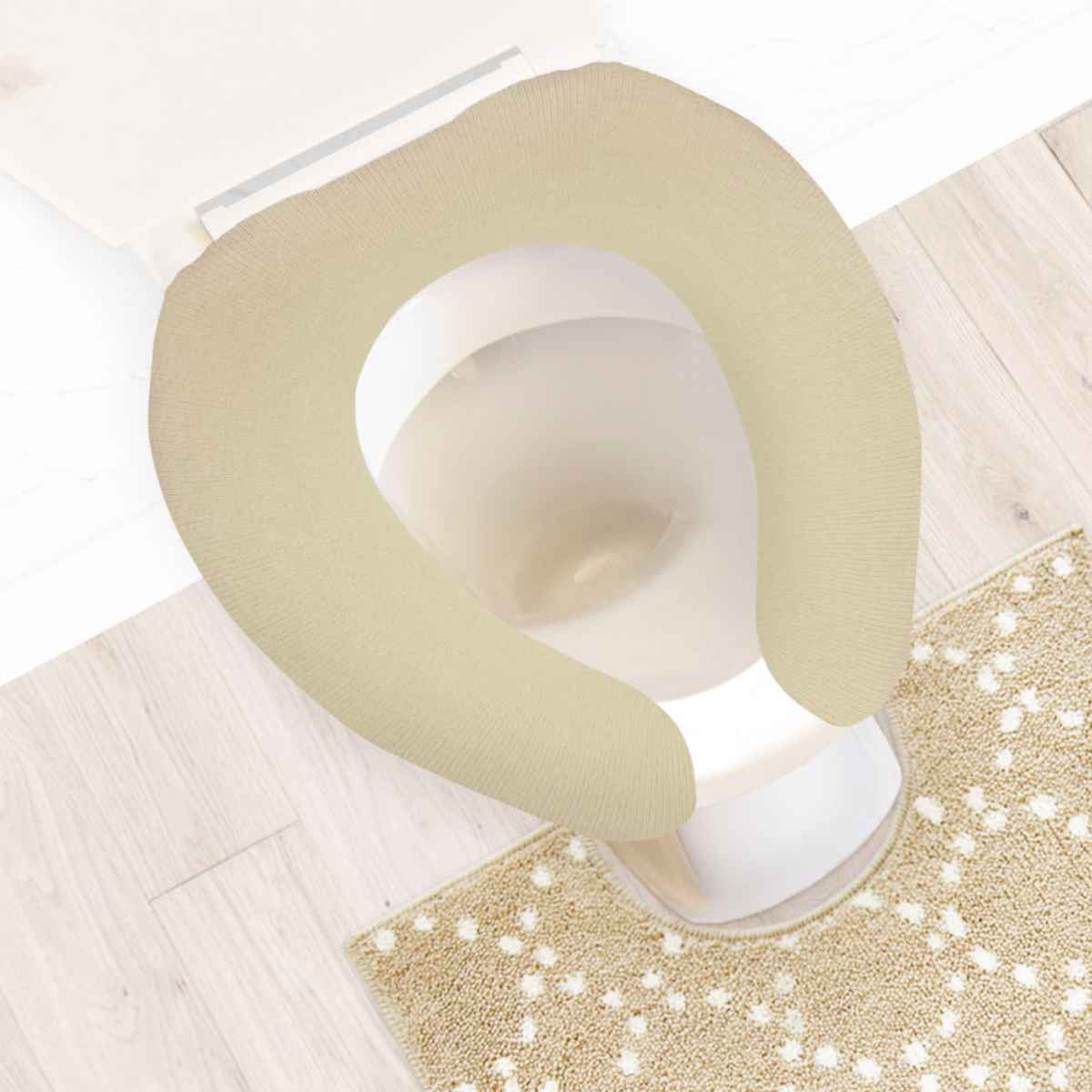 便座カバー U型 ナチュラル ( 便座 カバー シート 便座マット トイレカバー トイレ用品 U型便座専用 サニタリー 暖かい トイレ 無地 ) 【グレー】 グレー