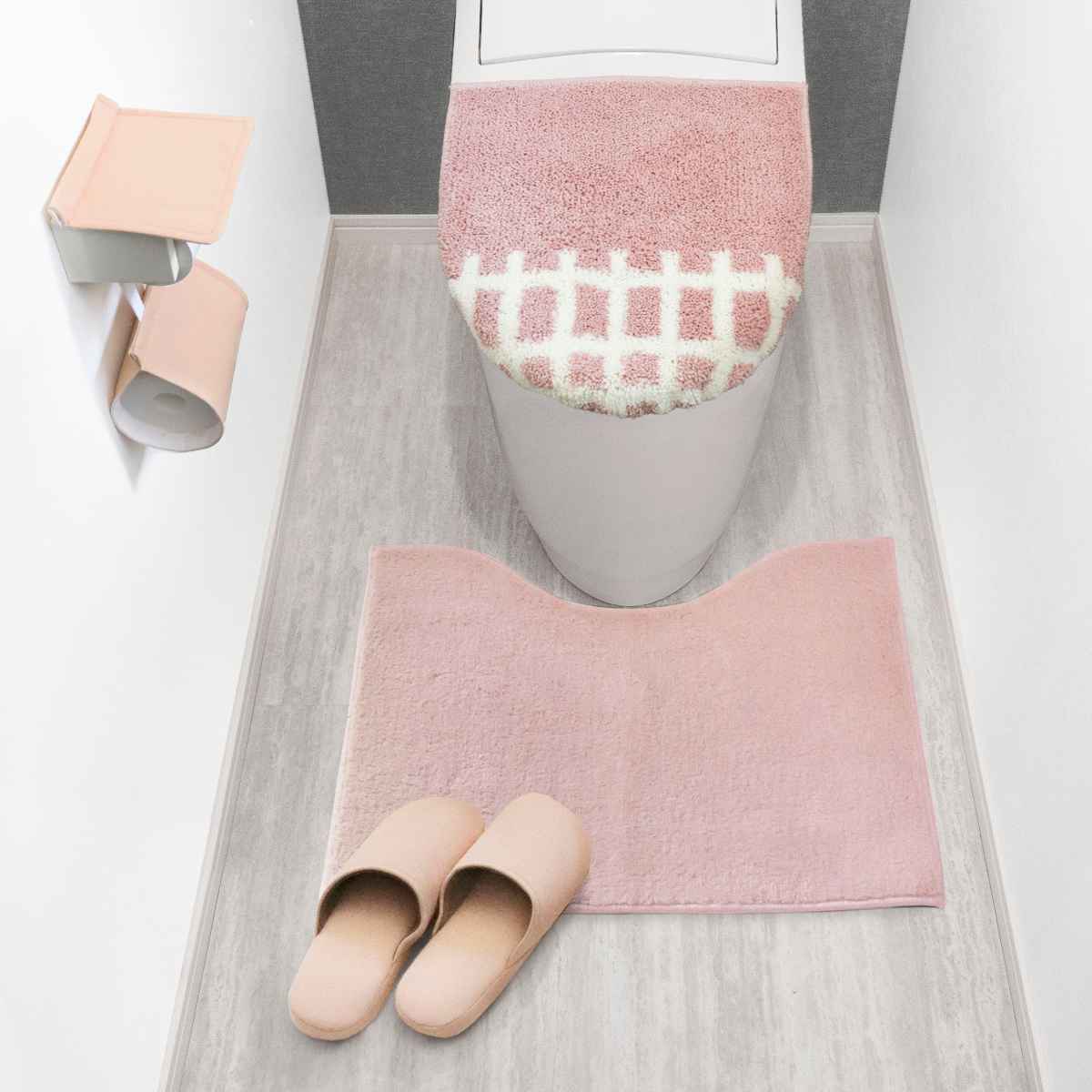 便座カバー U型 ナチュラル ( 便座 カバー シート 便座マット トイレカバー トイレ用品 U型便座専用 サニタリー 暖かい トイレ 無地 ) 【グレー】 グレー