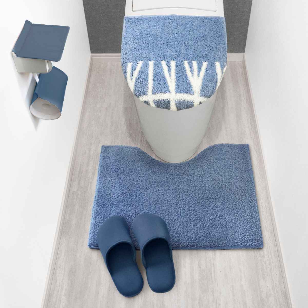 便座カバー U型 ナチュラル ( 便座 カバー シート 便座マット トイレカバー トイレ用品 U型便座専用 サニタリー 暖かい トイレ 無地 ) 【グレー】 グレー