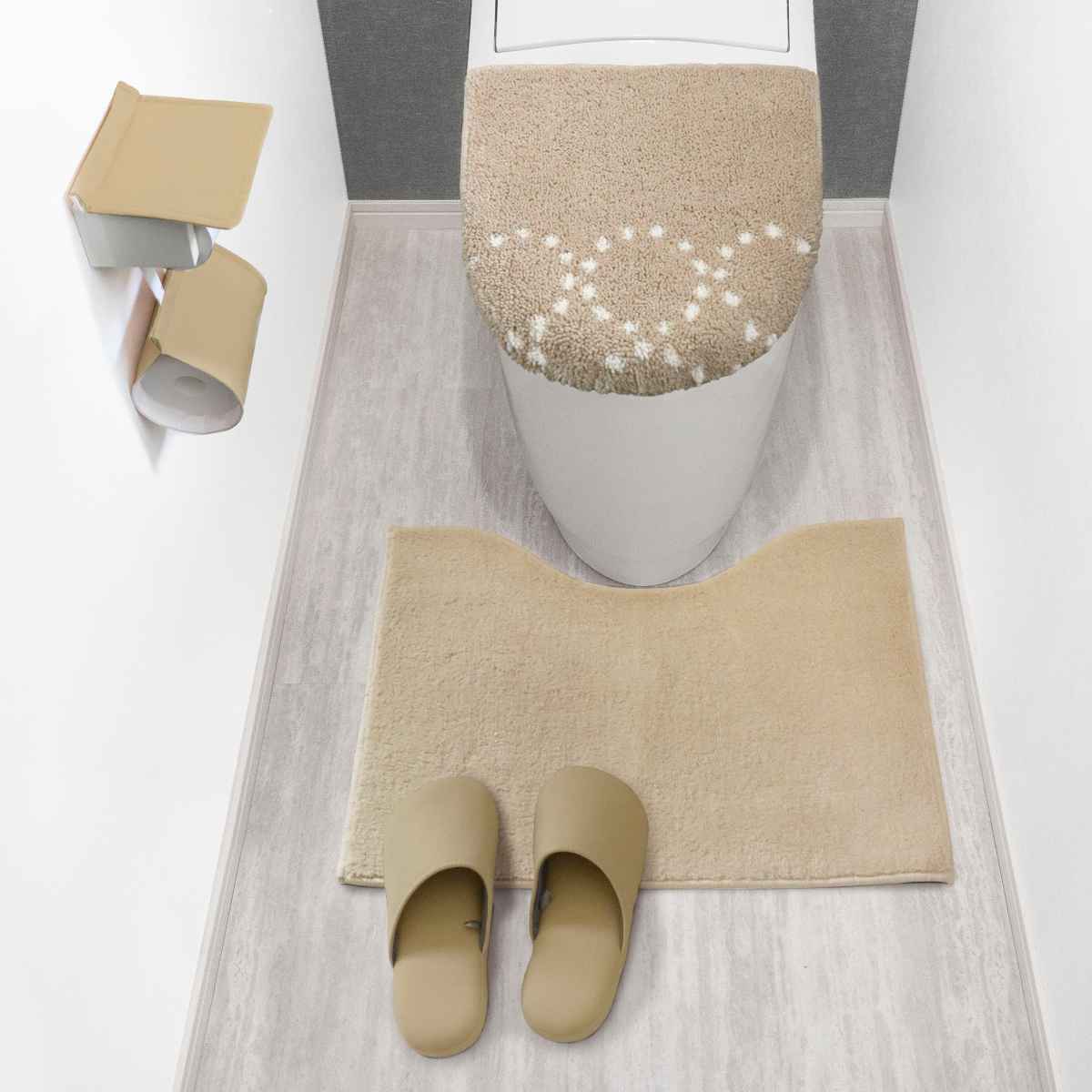 便座カバー U型 ナチュラル ( 便座 カバー シート 便座マット トイレカバー トイレ用品 U型便座専用 サニタリー 暖かい トイレ 無地 ) 【グレー】 グレー