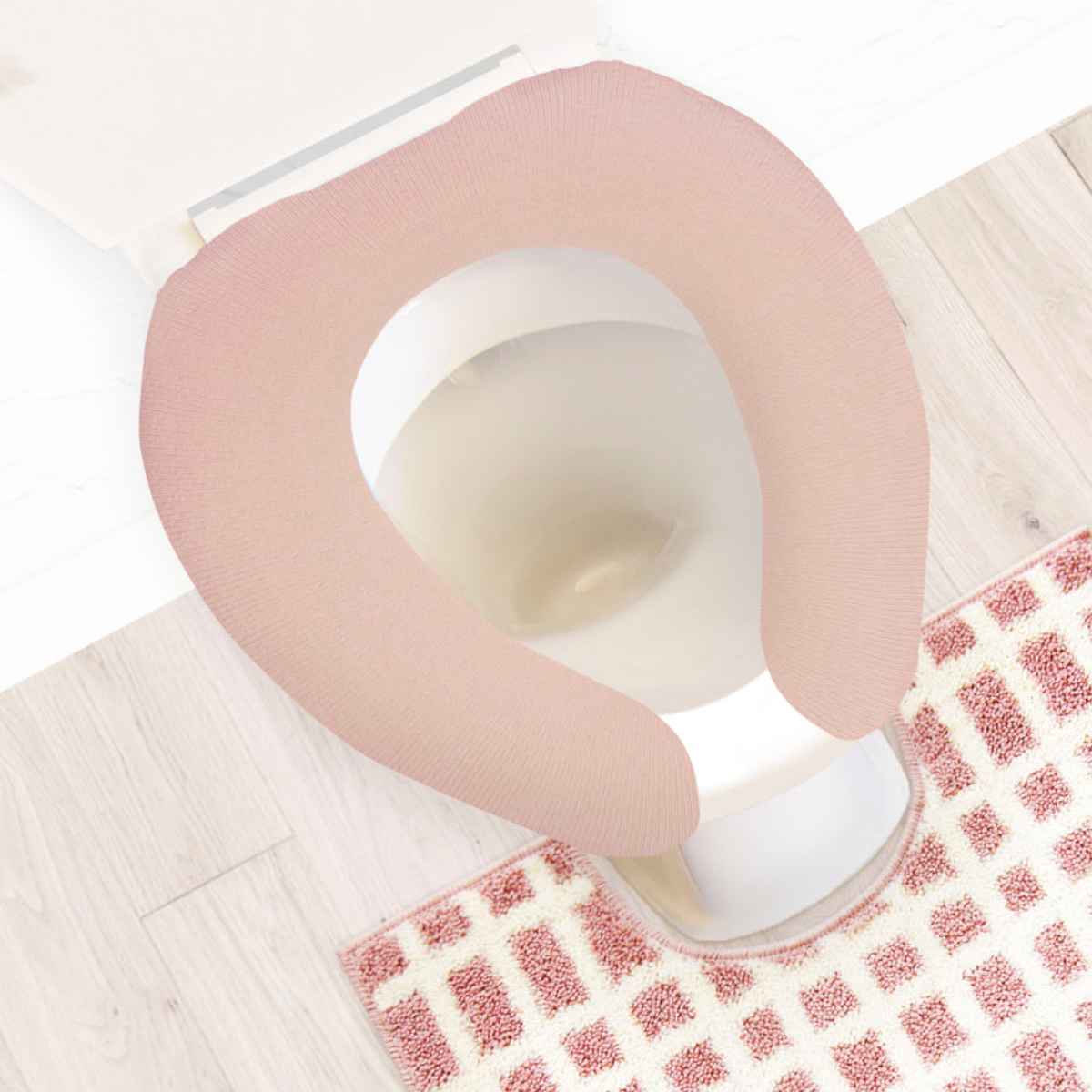 便座カバー U型 ナチュラル ( 便座 カバー シート 便座マット トイレカバー トイレ用品 U型便座専用 サニタリー 暖かい トイレ 無地 ) 【グレー】 グレー