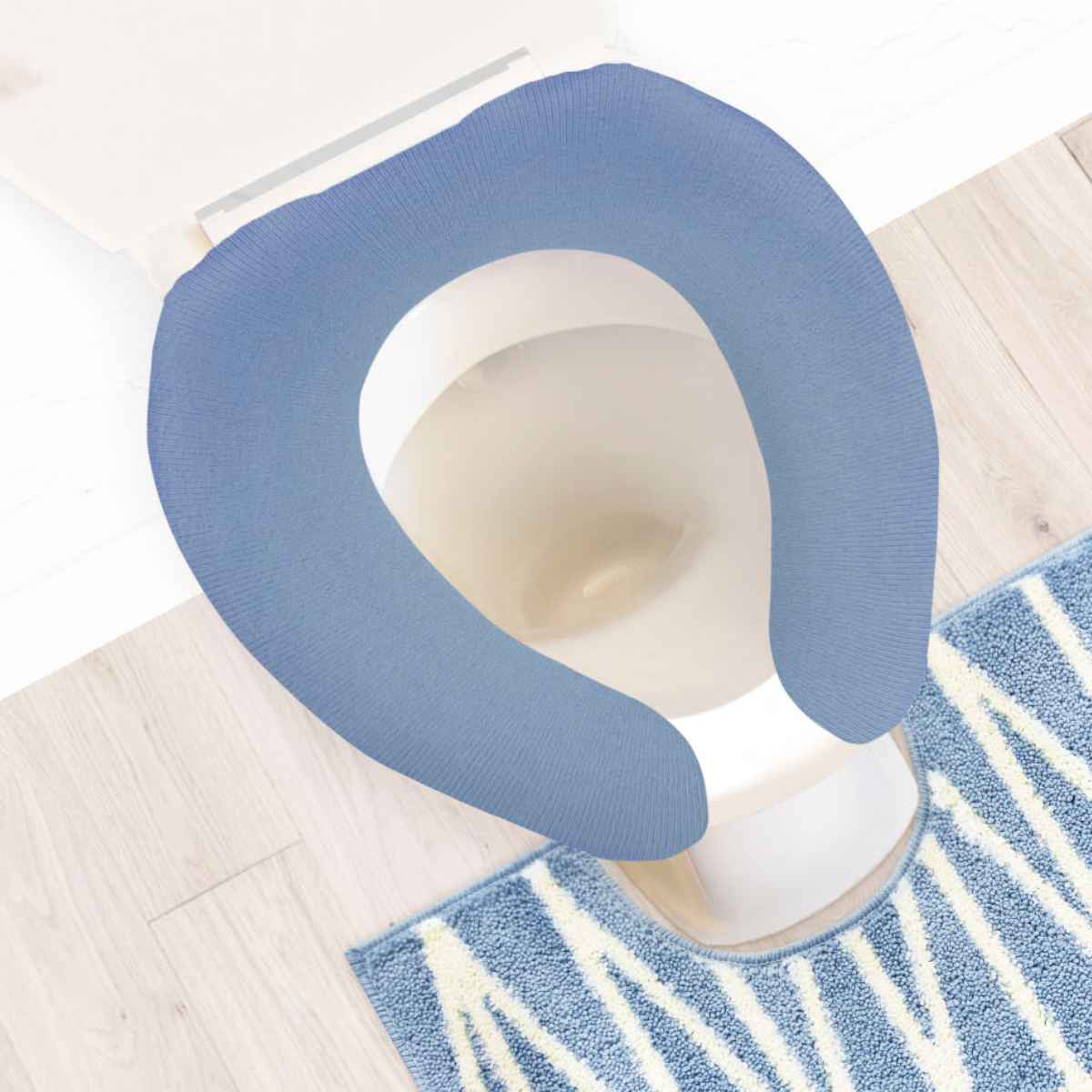 便座カバー U型 ナチュラル ( 便座 カバー シート 便座マット トイレカバー トイレ用品 U型便座専用 サニタリー 暖かい トイレ 無地 ) 【グレー】 グレー