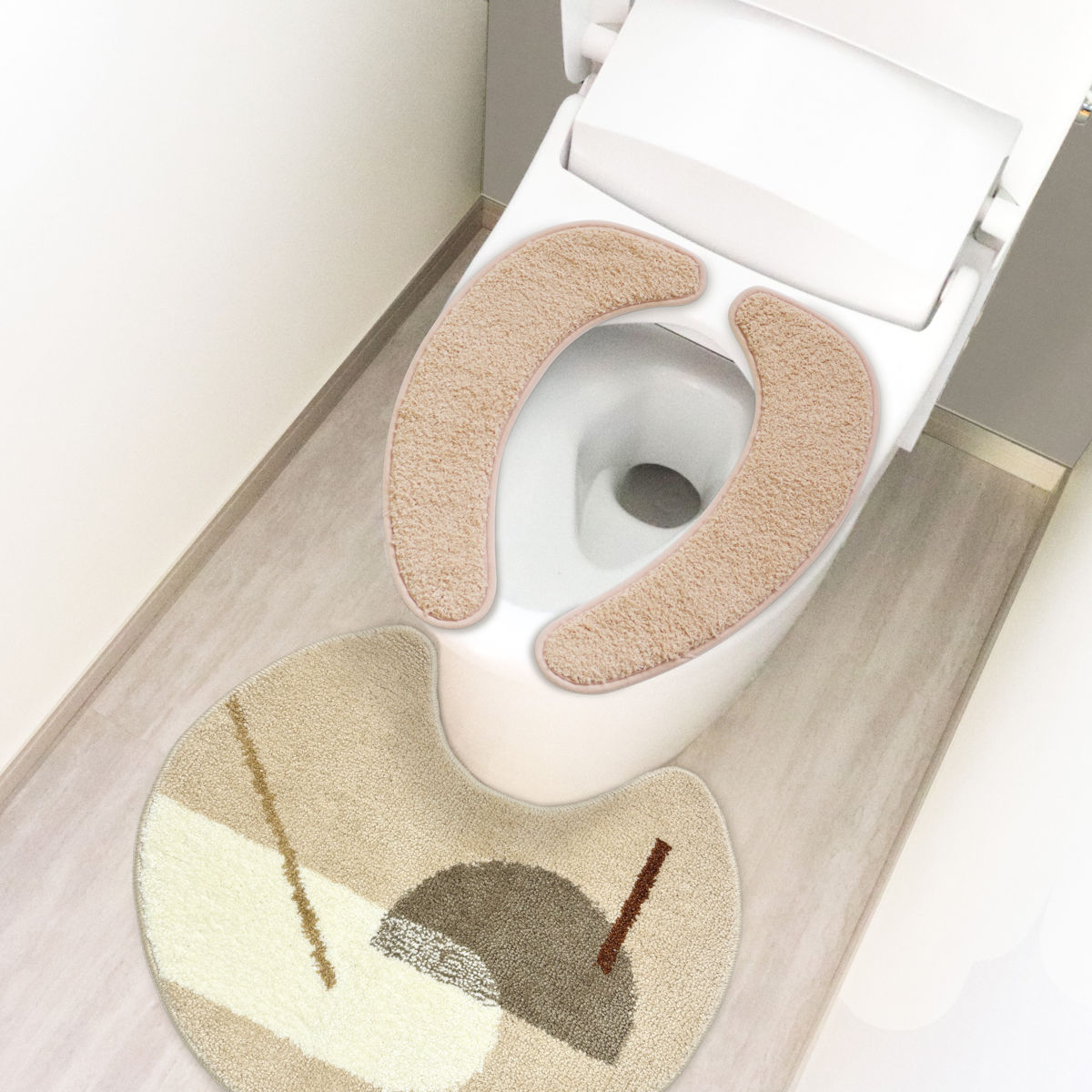 便座シート pogeun 貼るだけ ( 便座 シート 便座クッション 便座カバー 兼用シート 抗菌 防臭 洗える 丸洗い 韓国風 かわいい シンプル 無地 U型 O型 洗浄暖房型 トイレタリー トイレ用品 トイレグッズ ) 【グリーン】 グリーン