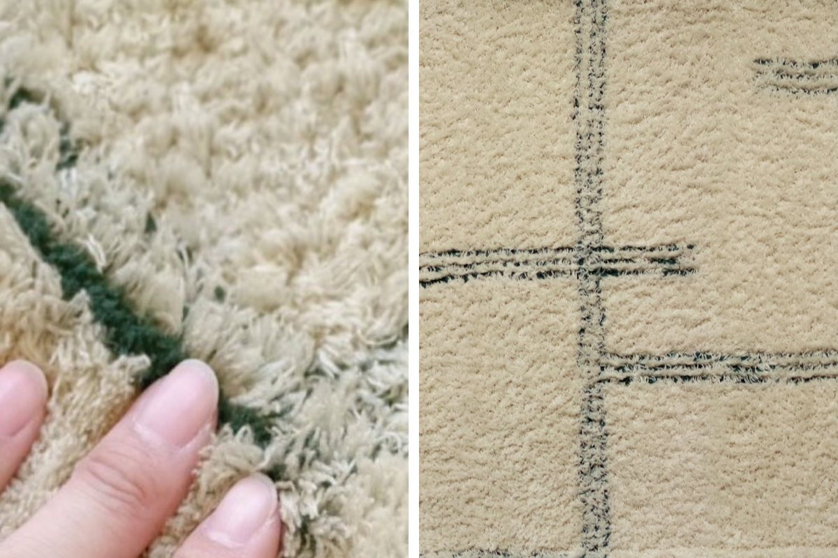 キッチンマット kietoインテリアマット 45×120cm ( 洗える 滑り止め加工 おしゃれ マット 45cm 120cm キッチン 台所 床 フロア キッチン用マット 台所用マット キッチンラグ 長方形 洗濯可能 滑り止め 薄手 短毛 シンプル ) 【アイボリー】 アイボリー