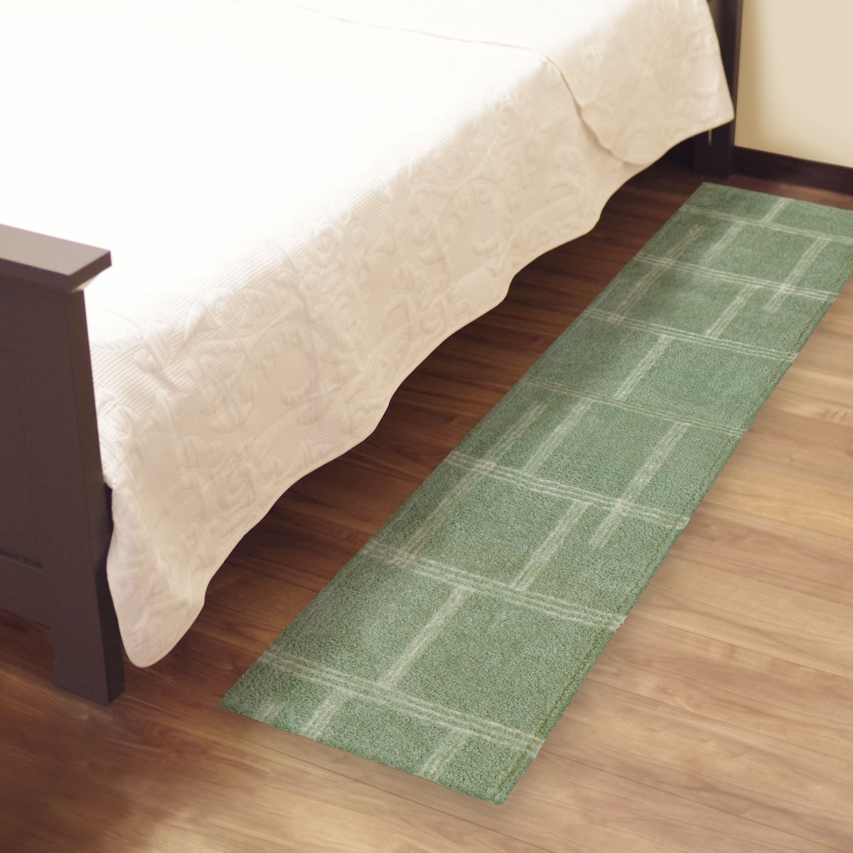 キッチンマット kieto インテリアマット 45×180cm ( 洗える 滑り止め加工 おしゃれ マット 45cm 180cm キッチン 台所 床 フロア キッチン用マット 台所用マット キッチンラグ 長方形 洗濯可能 滑り止め 薄手 短毛 シンプル ) 【アイボリー】 アイボリー