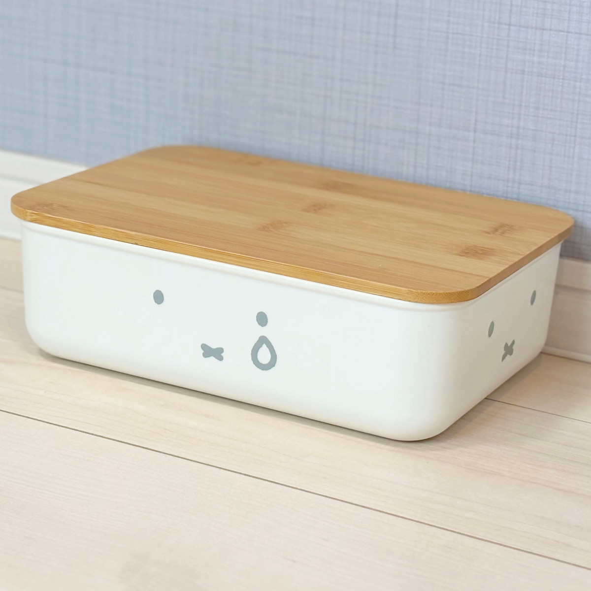 収納ボックス miffy バンブー ふた付き収納ケース S 幅26×奥行17.5×高さ8.3cm ( ミッフィー 収納 収納ケース ボックス 収納バスケット フタ付き ケース 小物入れ 小物収納 卓上収納 ふた付き 積み重ね プラスチック おしゃれ )