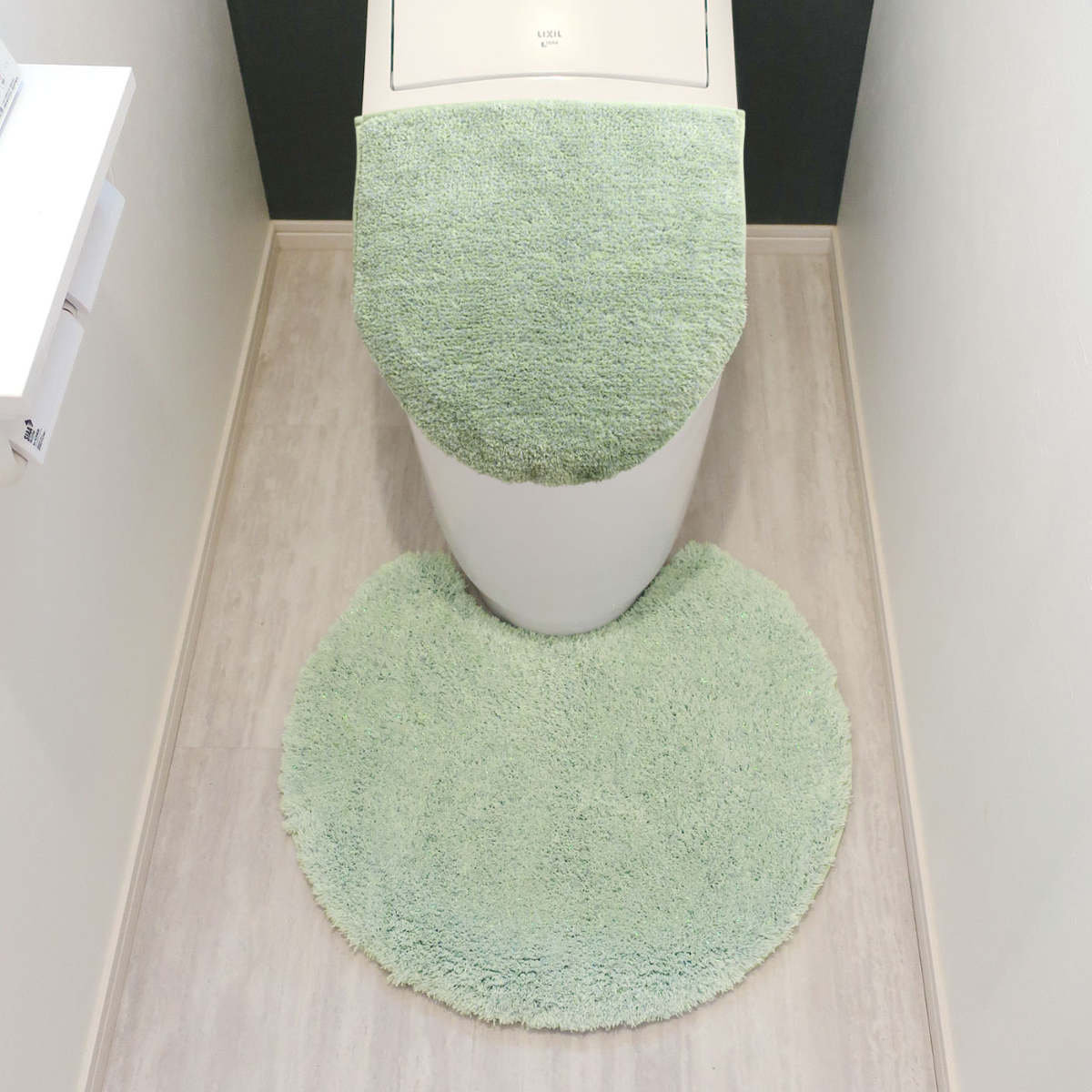 トイレ蓋カバー メリージェラート 兼用フタカバー グリッター ( 蓋カバー 蓋 フタ カバー ふたカバー 兼用タイプ 洗える 吸着 かわいい トイレタリー 普通型 洗浄暖房型 洗濯可 トイレ用品 ラメ パステル ピンク ミント グレー ) 【ピンク】 ピンク