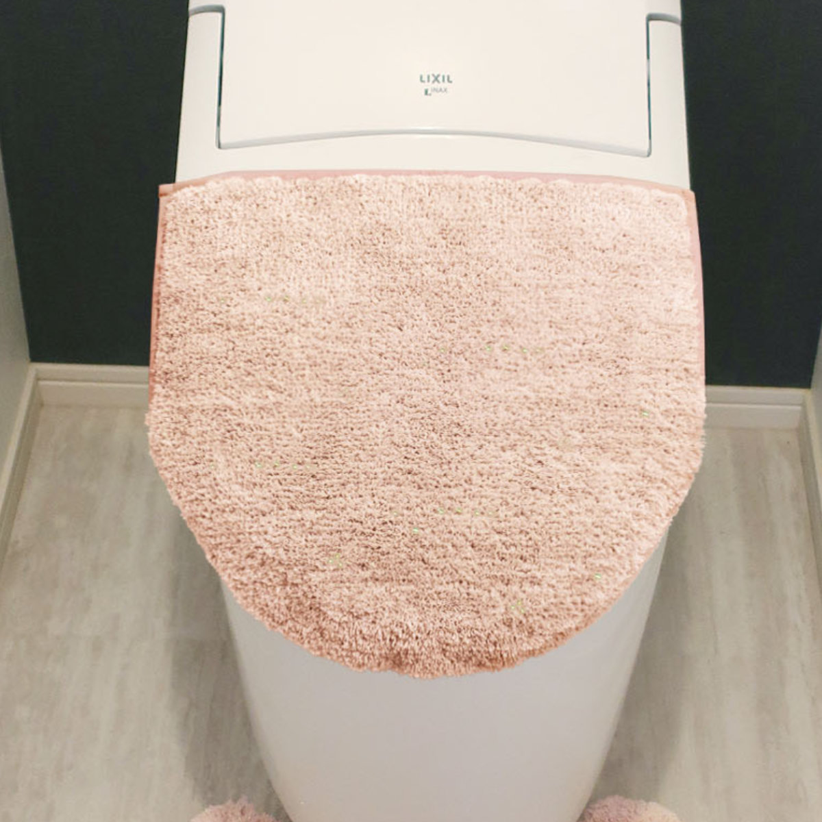 トイレ蓋カバー メリージェラート 兼用フタカバー グリッター ( 蓋カバー 蓋 フタ カバー ふたカバー 兼用タイプ 洗える 吸着 かわいい トイレタリー 普通型 洗浄暖房型 洗濯可 トイレ用品 ラメ パステル ピンク ミント グレー ) 【ピンク】 ピンク