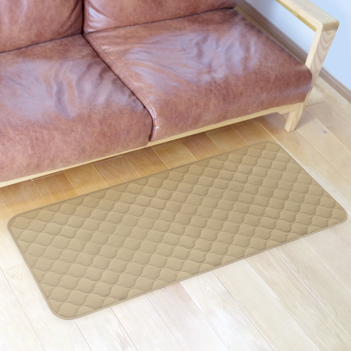 キッチンマット mocchin ひんやり 冷感 インテリアマット 48×120cm ( マット 夏用キッチンマット マルチマット 接触冷感 洗える 滑り止め加工 キッチン用マット 台所用マット キッチンラグ 涼しい 長方形 洗濯可能 シンプル ) 【グレー】 グレー