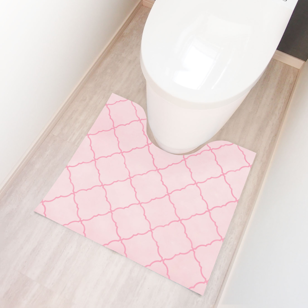 使い捨てトイレマット 15枚入り 60×55cm トイレマット 使い捨て トイレ マット ( 不織布 撥水加工 すべり止め 汚れたら捨てる 男性用小便器 カットできる 清潔 15枚 撥水 滑り止め 衛生的 捨てられる 薄型 60 55 ) 【モロッカンピンク】 モロッカンピンク