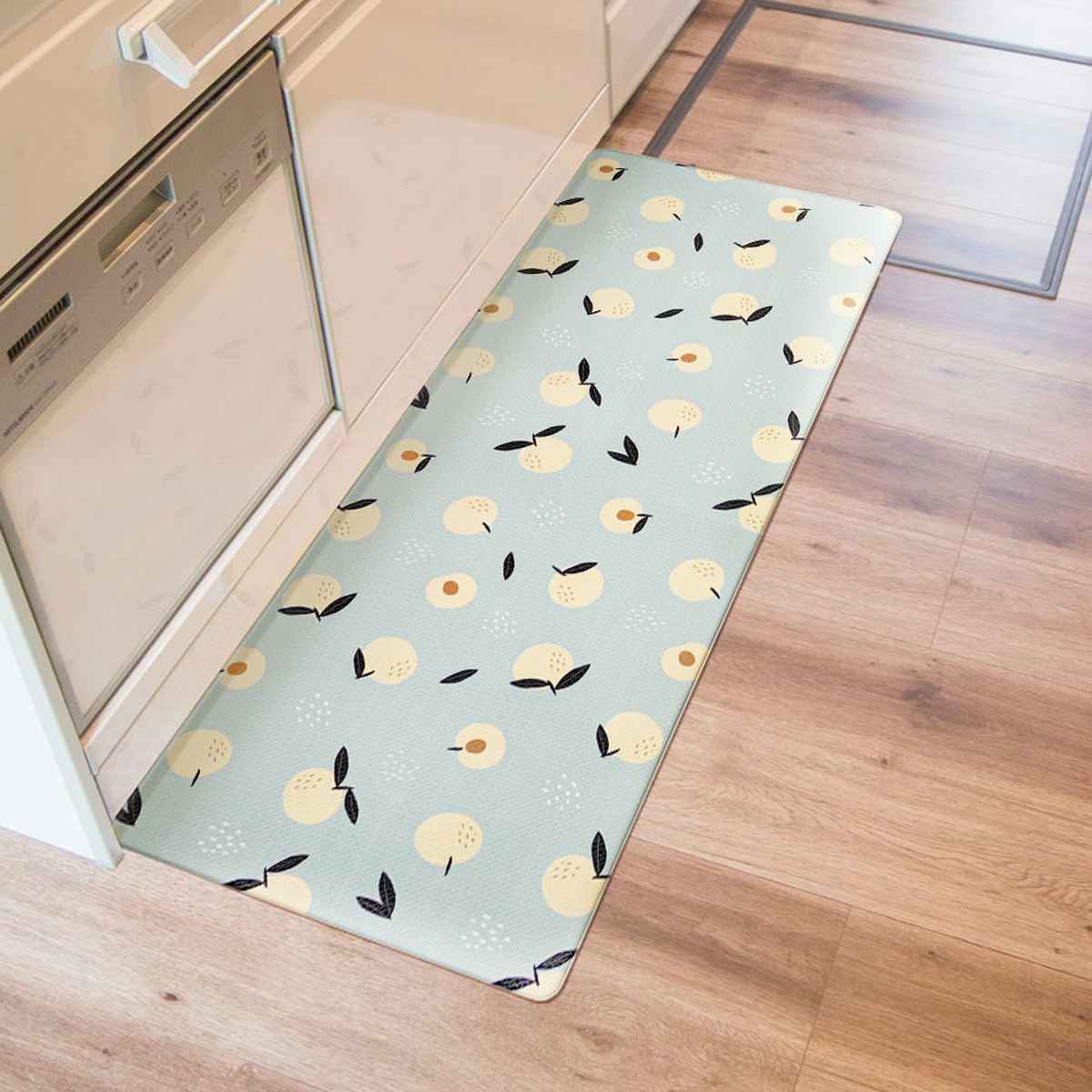 キッチンマット 拭けるインテリアマット 45x120 ( PVCマット キッチン マット キッチンラグ 台所マット 45cm 120cm 拭ける おしゃれ インテリアマット 長方形 洗濯不要 お手入れ簡単 拭けるキッチンマット ) 【テラゾー】 テラゾー