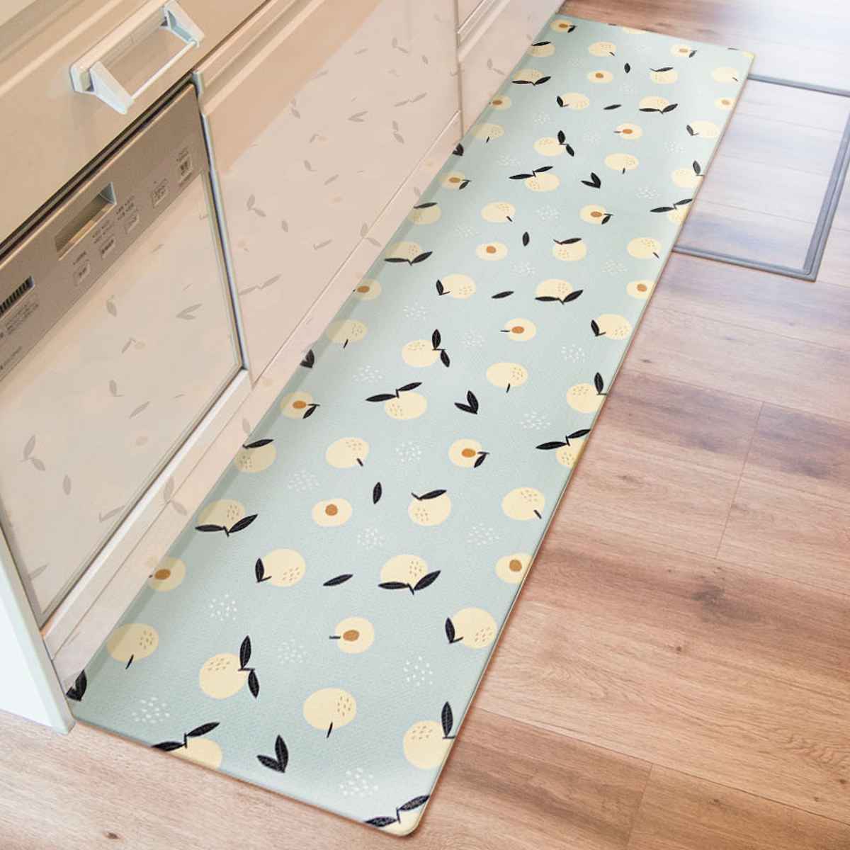 キッチンマット 拭けるインテリアマット 45x180 ( PVCマット キッチン マット キッチンラグ 台所マット 45cm 180cm 拭ける おしゃれ インテリアマット 長方形 洗濯不要 お手入れ簡単 拭けるキッチンマット ) 【テラゾー】 テラゾー