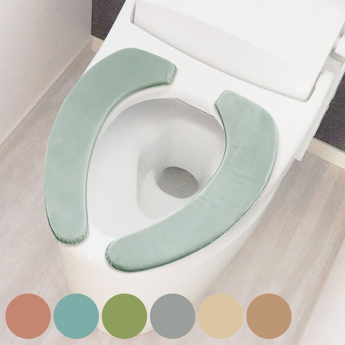 貼るだけ消臭ふかふか便座シート （ 便座シート 貼るだけ 便座 シート 消臭 便座マット カバー 兼用 U型 O型 洗浄暖房型 洗濯OK トイレグッズ 洗濯できる 無地 トイレ ） 【ブルー】