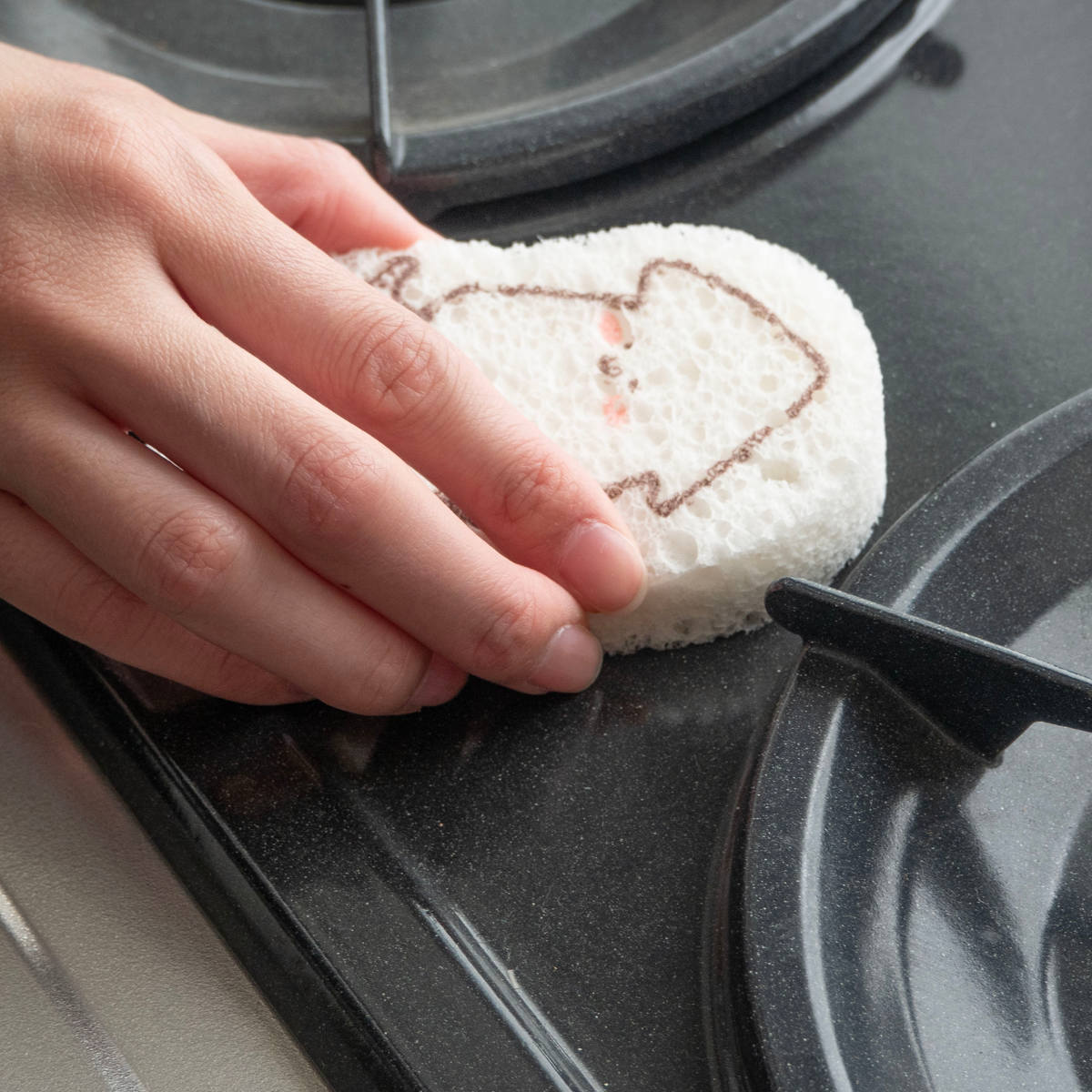 キッチンスポンジ pukutena 水でふくらむ セルローススポンジ 海の生き物 ( キッチン スポンジ 台所スポンジ 食器用スポンジ 天然素材 速乾 キッチン用スポンジ 食器スポンジ 台所用スポンジ セルロース 傷つけない やわらかい ) 【たこ】 たこ