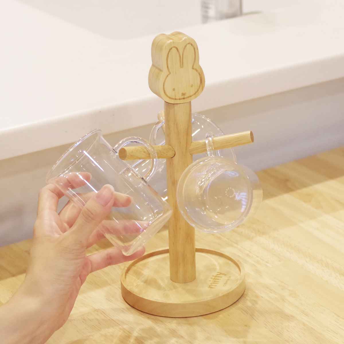 カップスタンド miffy ミッフィー マグカップスタンド ( 天然木 マグスタンド カップ コップ 収納 マグカップ スタンド 木製 コップスタンド マグカップ置き フック コップ置き 掛け おしゃれ 北欧 北欧風 かわいい )