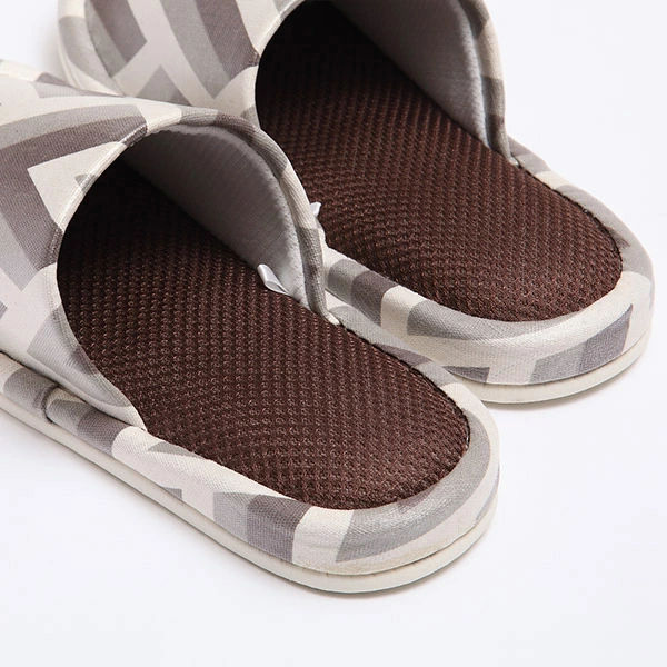 スリッパ 幾何柄ラミネート外縫い M ( ルームシューズ ルームスリッパ 室内 レディース お手入れ簡単 汚れにくい キッチン 来客用 室内用 会社 オフィス 前詰め 柄 幾何学 )