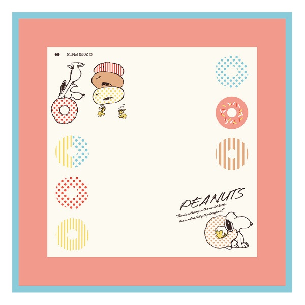 Lohaco ランチクロス ナフキン Peanuts スヌーピー Doughnut Life 43cm Snoopy ランチョンマット 弁当包み 子供 幼稚園 保育園 キッズ ランチマット ナプキン お弁当箱 お弁当 給食 遠足 ランチ 大人 女子 お弁当グッズ ランチグッズ バッグ リビングート ロハコ店