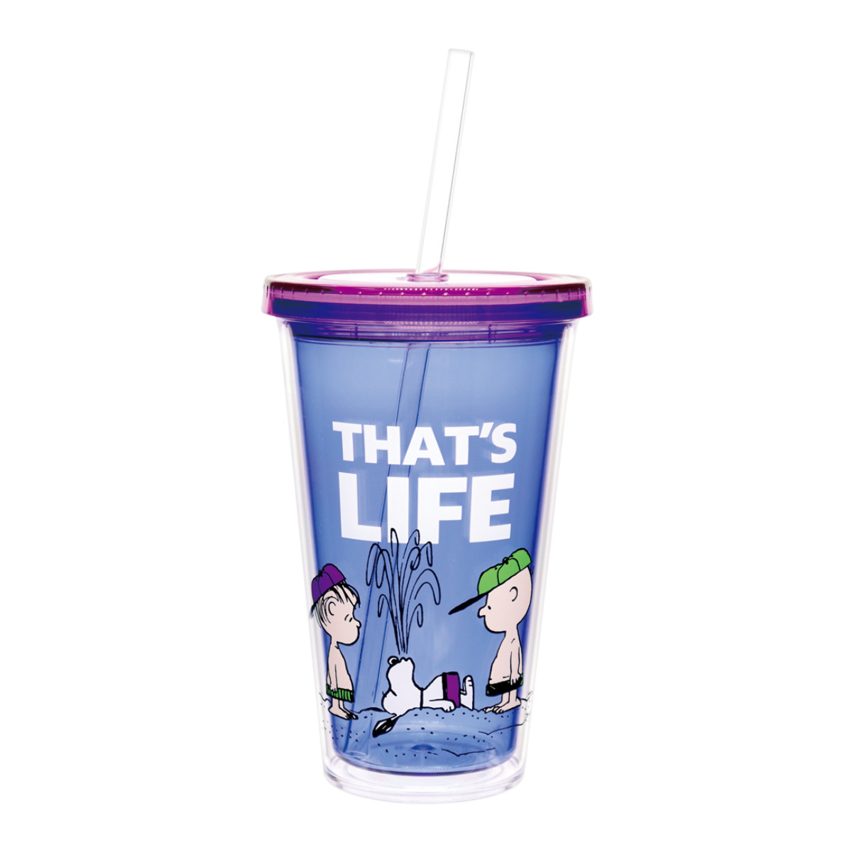 タンブラー 550ml スヌーピー ストロータンブラー ( PEANUTS キャラクター かわいい おしゃれ コップ カップ プラコップ 軽い 割れにくい 大きめ ふた付き ストロー付き 子ども用 キッズ お茶 ジュース ) 【ピンク】 ピンク