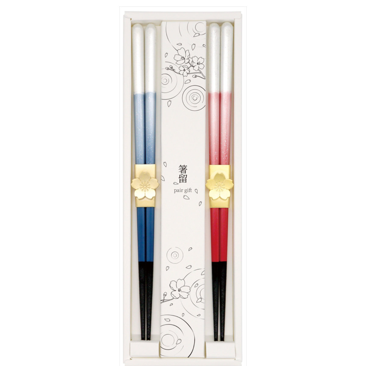 夫婦箸 箸留 ペアギフトセット 22.5cm 23cm ( 箸 ペア お箸 カトラリー 木製 天然木 おしゃれ 和風 和柄 和モダン 北欧 ナチュラル シンプル ) 【松馬】 松馬