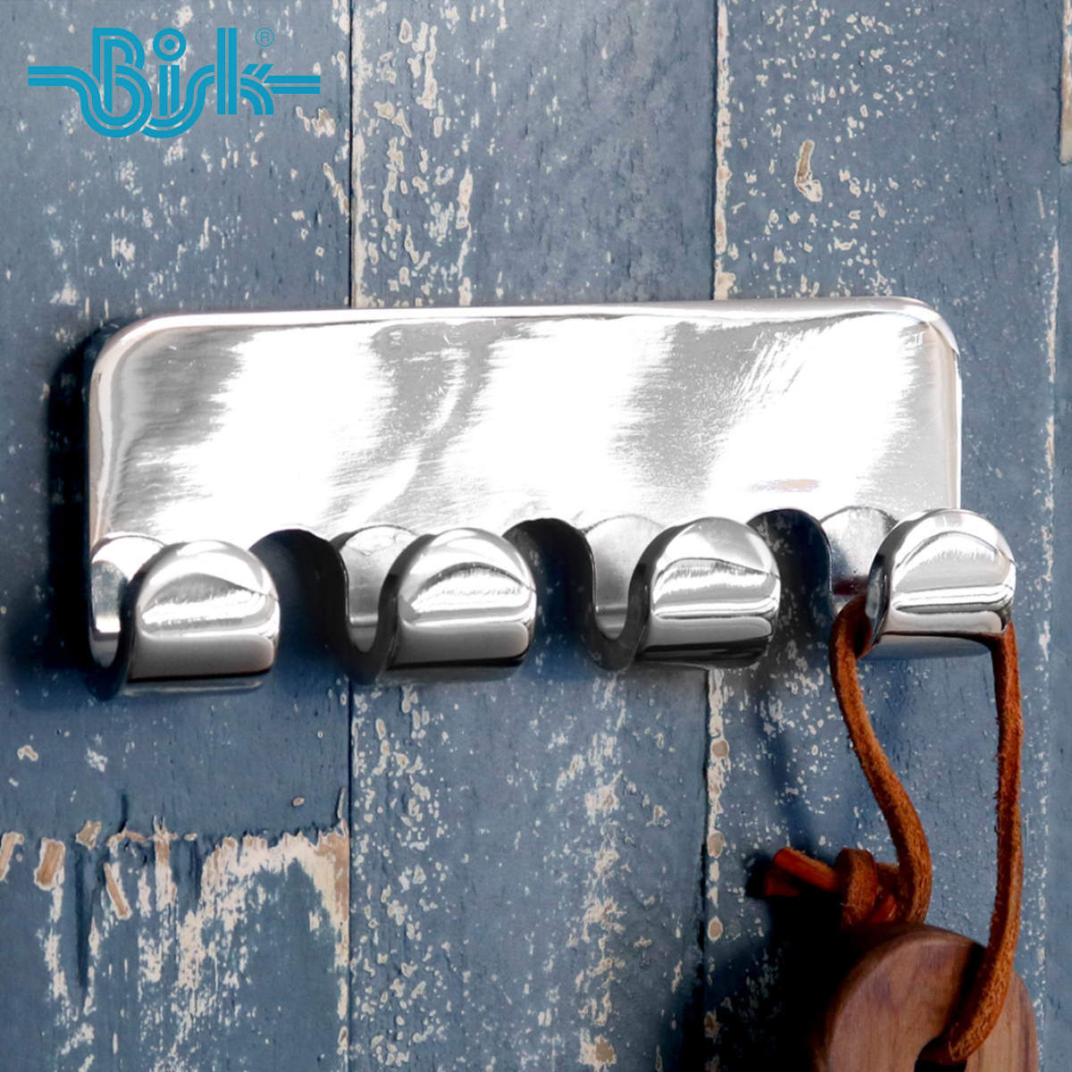 フック 4連フック BISK NATURA 4フック ビスク （ タオルフック バスタオルフック 壁付け 4連 壁 石膏ボード用 DIY タオル バスタオル 引っ掛け 壁掛けフック 収納 省スペース ホテルライク タオルハンガー ）