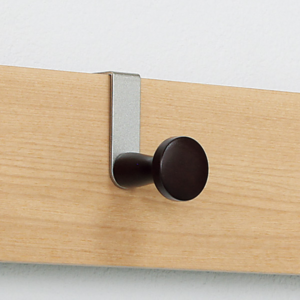 フック 長押ラック用 コートフック オプションパーツ MR4067 ナチュラル ( 収納 壁掛け コートハンガー ウォールラック ウォールハンガー ハンガーフック バッグハンガー 洋服掛け コート掛け 帽子掛け 壁 ) 【セピア】 セピア