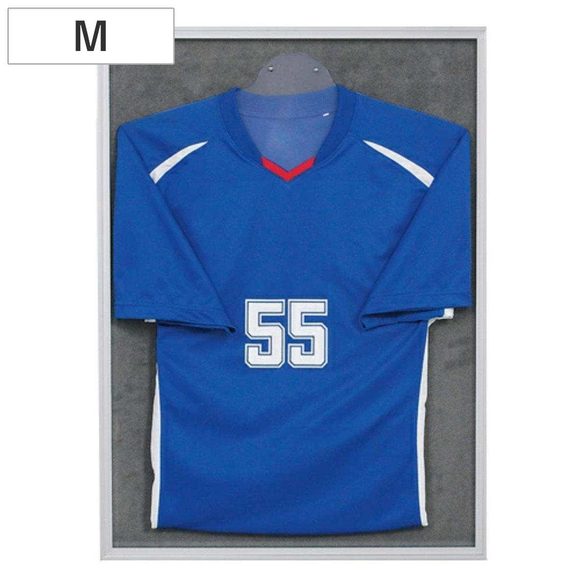 ユニフォーム 収納 ユニフォーム額 L111 S-GY Mサイズ ( ユニフォーム額縁 額 ハンガー付き 日本製 壁掛け ユニホーム フレーム グレー 幅75.3cm サイン入りユニホーム 保管 ディスプレイ 日本代表 サッカー 野球 ライブT )