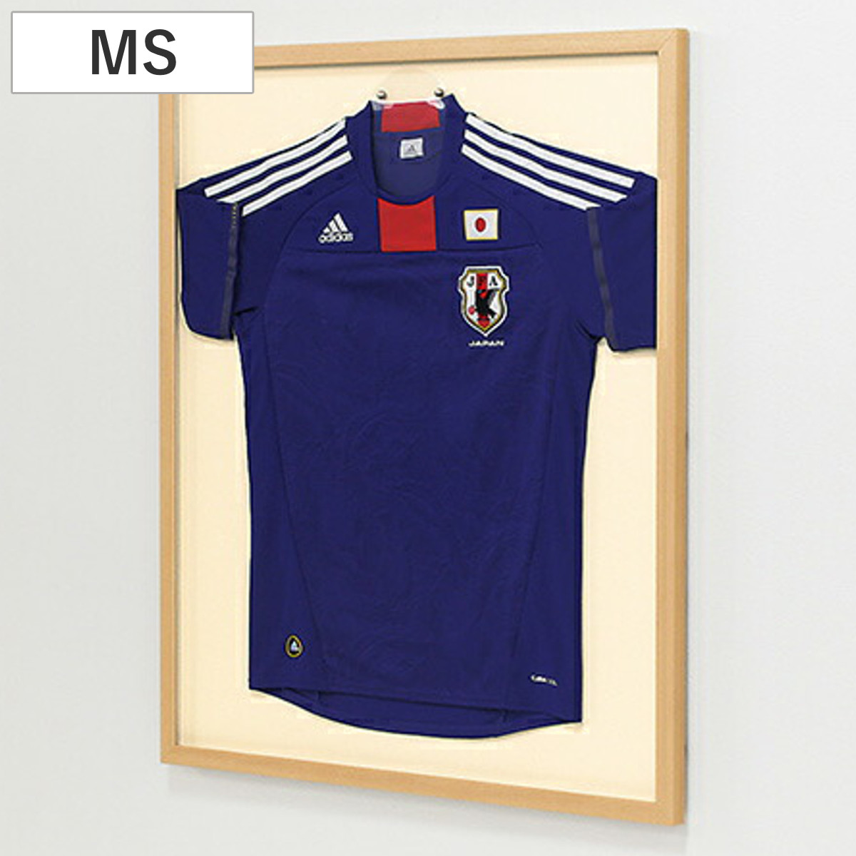 ユニフォーム 収納 ユニフォーム額 L205 MSサイズ ( 額 ディスプレイ 額縁 ユニフォームケース 壁掛け コレクション ディスプレイケース 飾る 人型ハンガー Tシャツ 額装 インテリア ) 【ナチュラル】